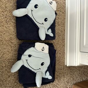 Children’s whale towels
